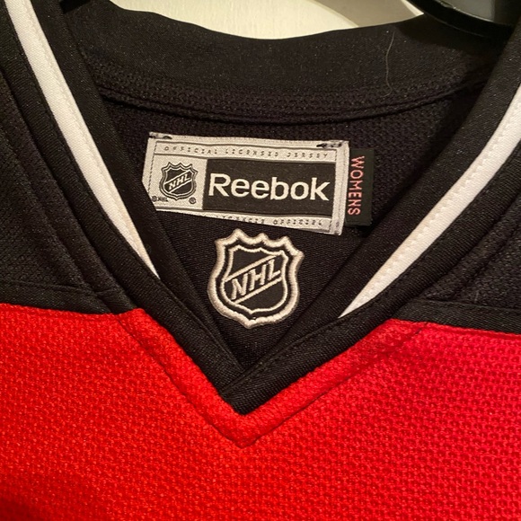 Reebok Black and Red NHL Replica Hockey Sporty Jersey, #21 Palmieri, Size MM - Picture 3 of 16